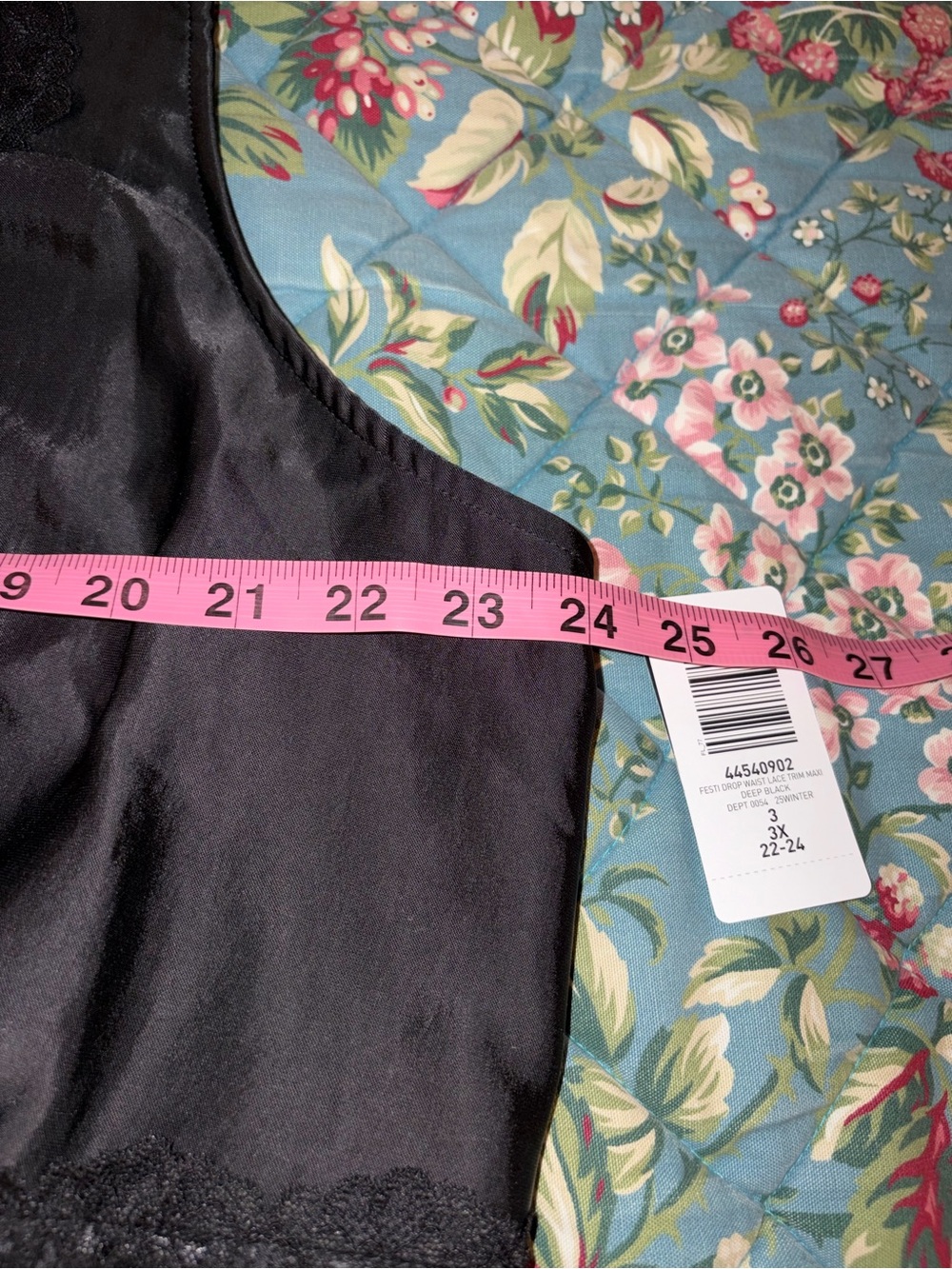 Torrid Festi Lace Trim Maxi Dress Black Stain Size 3X - Picture 8 of 9